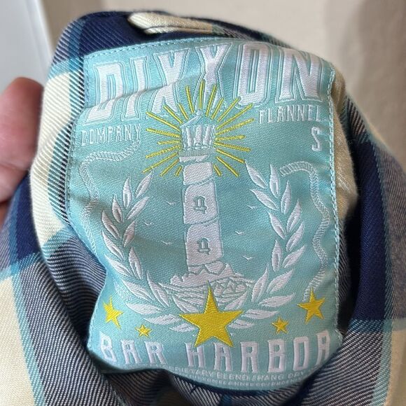 Dixxon men’s small bar harbor Maine plaid flannel pearl button snap - Picture 6 of 7